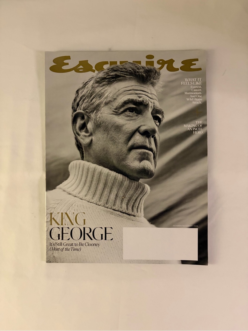 Esquire George Clooney “It’s Still Great to Be Most of Time” Issue Oct/Nov 2025